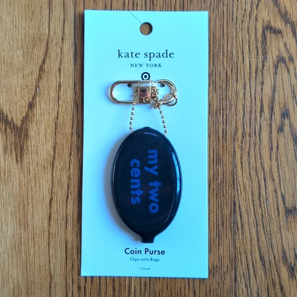 NWT Kate Spade My Two Cents Coin Purse Bag Charm Keychain Target Collaboration